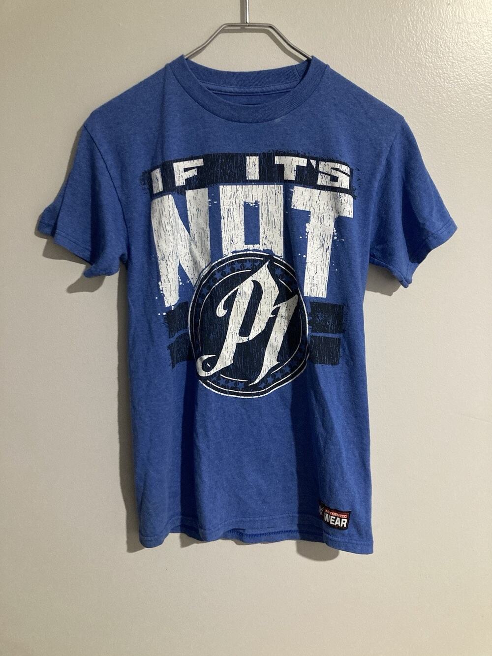 WWF AJ Styles If It's Not P1 They Don't Want None Blue T-shirt Size Men’s Small